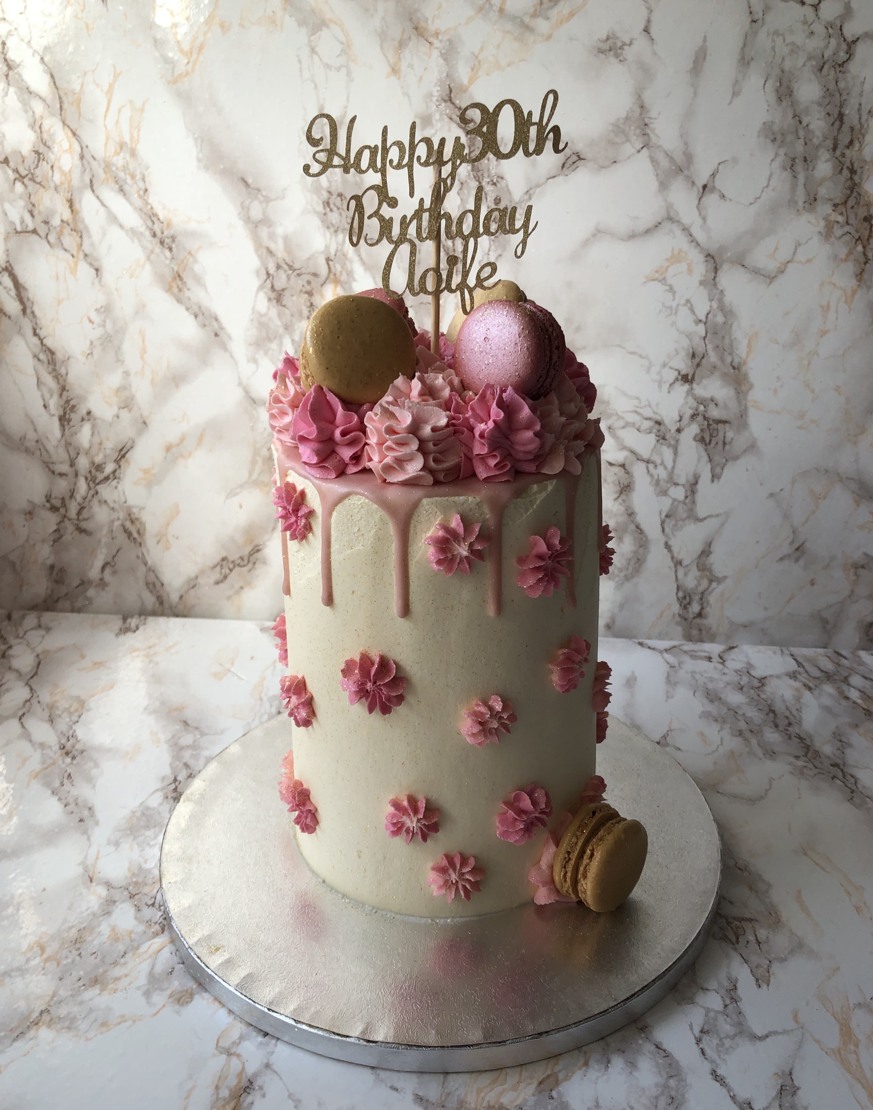 Fancy Birthday Cake for Baby Girl with Name - eNamePic